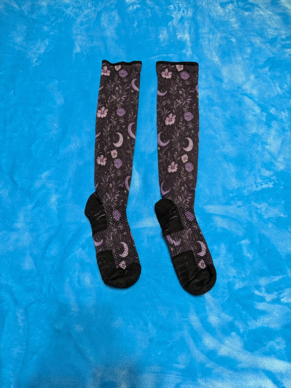 Celestial Floral Knee-High Socks 🌙✨